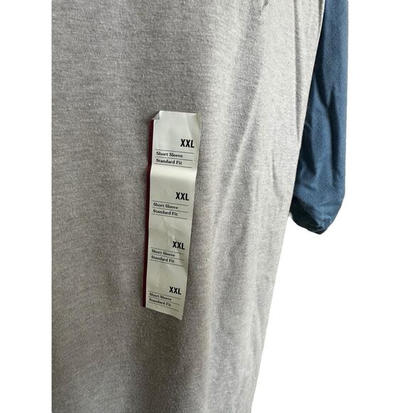 American Eagle Men's **Raglan T-Shirt** Blue Gray XXL NWOT - Picture 2 of 5